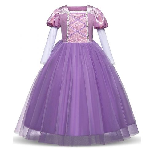  LENSEN Tech Princess Rapunzel Dress Cosplay Party Long Sleeve Costume