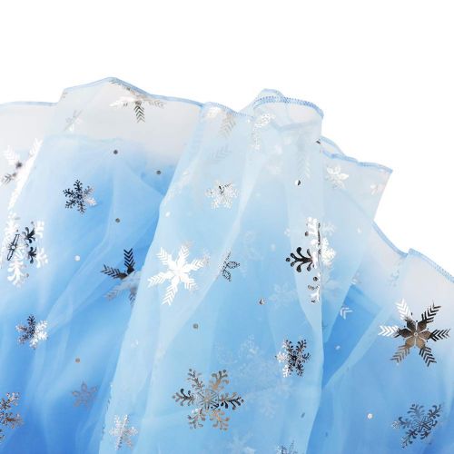  LENSEN Tech Girls Sequin Princess Elsa Costume Halloween Snow Queen Dress up