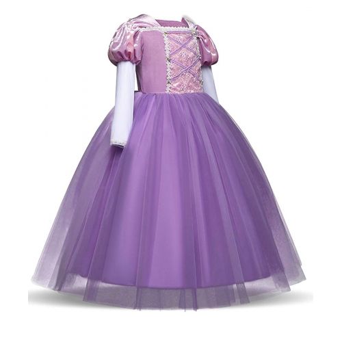  LENSEN Tech Princess Rapunzel Dress Cosplay Party Long Sleeve Costume