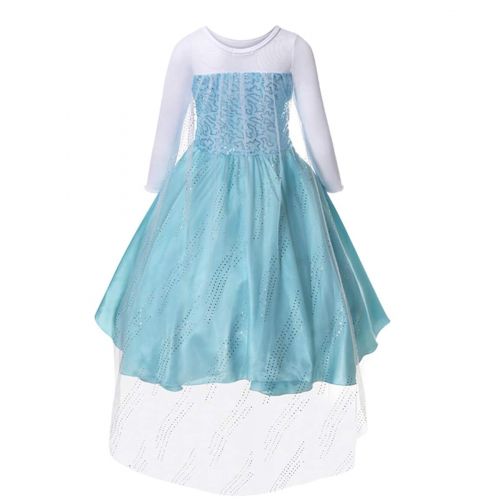  LENSEN Tech Girls Princess Elsa Anna Costume Snow Queen Dress up