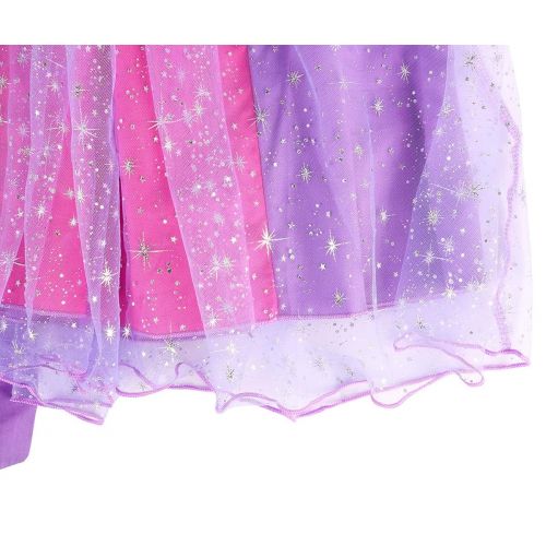  LENSEN Tech Princess Rapunzel Costume Baby Girls Dress with Crown Mace