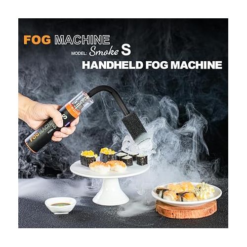  LENSGO Smoke S Hand-held Fog Machine, Portable Smoke Machine with Remote Control Fogger for Photography, Outdoor Events, Parties, Stage Effects, Disinfection or Weddings