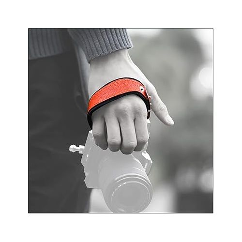  LENSGO Leather Camera Hand Strap Wrist Straps for DSLR w/Quick Release Plate
