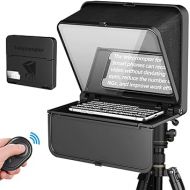 LENSGO TC7S Portable Teleprompter for Phone, Mini Teleprompter with Remote Control Compatible with iPhone & Android for Online Teaching Vlog Live Streaming Interview, Fold in One Sec