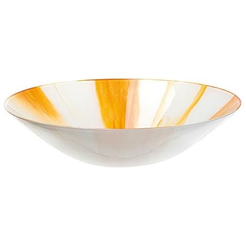  Leonardo Bowl Bowl, Fruit Bowl, Decorative BowlArte Orange Diameter 33cm Glass Hand Made