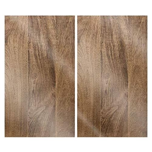  [아마존베스트]LEONARDO HOME Cucina 018803 Stove Covers Set of 2 Brown Wood Effect Glass