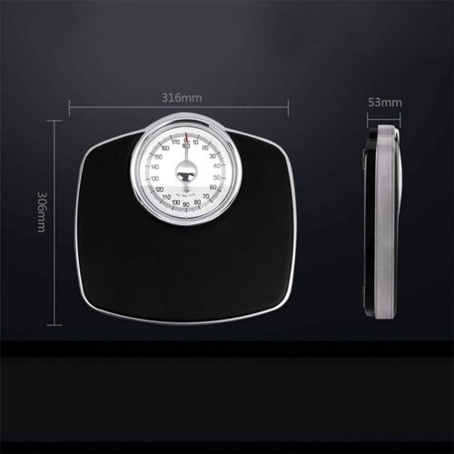  LEOO Extra-Large Dial Analog Precision Bathroom Scale, Analog Bath Scale - Measures Weight Up to 180KG. (Color : White)