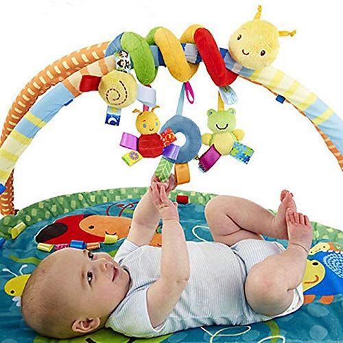  LEORX Baby Stroller Toy Activity Spiral Hanging Toy with Ringing Bell for Infant Car Seat Baby Bed