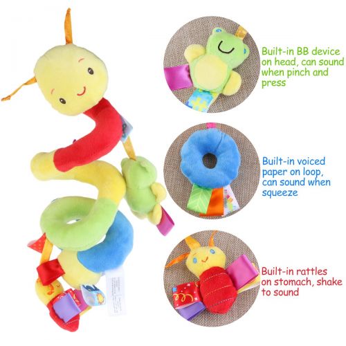  LEORX Baby Stroller Toy Activity Spiral Hanging Toy with Ringing Bell for Infant Car Seat Baby Bed
