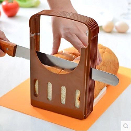  LEORX Faltbarer Backen Brot Sandwich Brot Aufschnittmaschine Toast Slice Cutter Manuell Nostalgische Brotschneidemaschiene