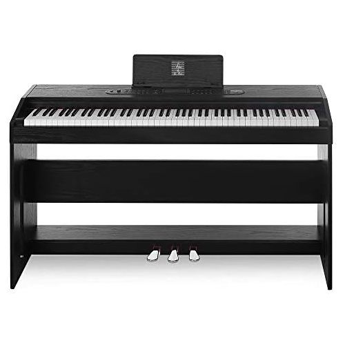  [아마존베스트]Digital Piano,Les Ailes de la Voix 88 Key Electric Piano Home Piano Electric Keyboard for Beginner Adults with 3 Pedal Board,Music Stand,Power Adapter, Headphone,Instruction Book B