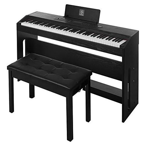  [아마존베스트]Digital Piano,Les Ailes de la Voix 88 Key Electric Piano Home Piano Electric Keyboard for Beginner Adults with 3 Pedal Board,Music Stand,Power Adapter, Headphone,Instruction Book B