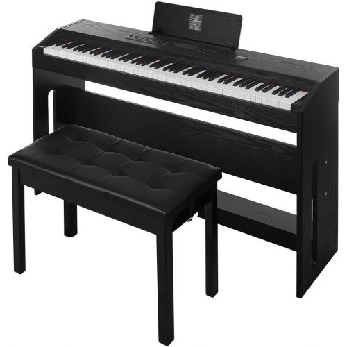  [아마존베스트]Digital Piano,Les Ailes de la Voix 88 Key Electric Piano Home Piano Electric Keyboard for Beginner Adults with 3 Pedal Board,Music Stand,Power Adapter, Headphone,Instruction Book B