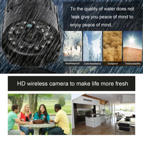  LESHP AHD 720p Video Security Camera System High Definition Smart Outdoor Indoor Home Motion Detection DVR with Night Vision Easy Remote Access Without Hard Disk Drive(AHD720P)