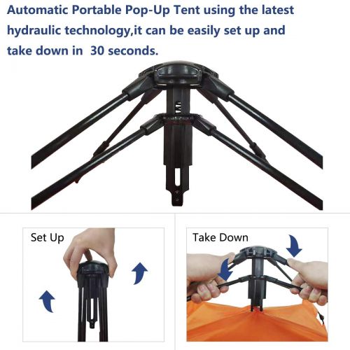  LETHMIK Backpacking Tent, Instant Automatic pop up Tent, 2-3 Person, Waterproof Lightweight Double Layer Camping Tent for Outdoor Hunting, Hiking, Climbing, Travel