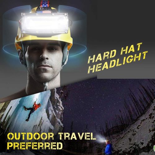  LETOUR Headlamp, Newest Rechargeable LED Headlamp,COB High Lumens Adjustable Head Lamp Flashlight Headlight USB Rechargeable, IPX45 HeadLamps for Camping, Outdoors, Red Light Inclu