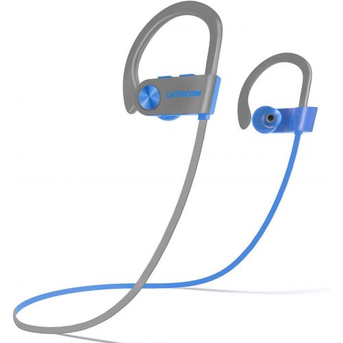  [아마존 핫딜]  [아마존핫딜]LETSCOM Bluetooth Headphones IPX7 Waterproof, Wireless Sport Earphones, HiFi Bass Stereo Sweatproof Earbuds w/Mic, Noise Cancelling Headset for Workout, Running, Gym, 8 Hours Play