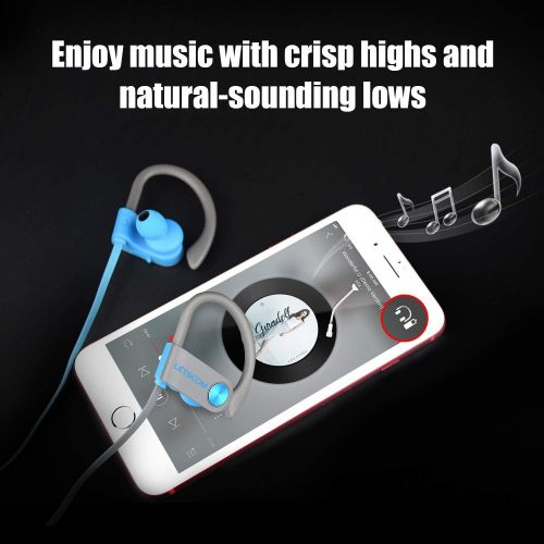  [아마존 핫딜]  [아마존핫딜]LETSCOM Bluetooth Headphones IPX7 Waterproof, Wireless Sport Earphones, HiFi Bass Stereo Sweatproof Earbuds w/Mic, Noise Cancelling Headset for Workout, Running, Gym, 8 Hours Play