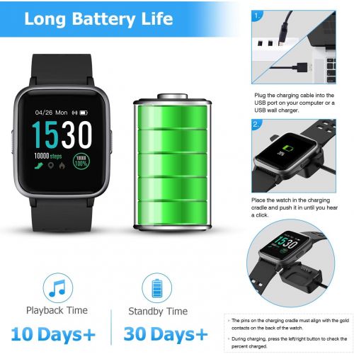  [아마존 핫딜] [아마존핫딜]LETSCOM Fitness Tracker, Activity Tracker 1.3 Color Screen Watch with Heart Rate Monitor Pedometer Sleep Monitor Step Calorie Counter, Waterproof Smart Watch for Women Men