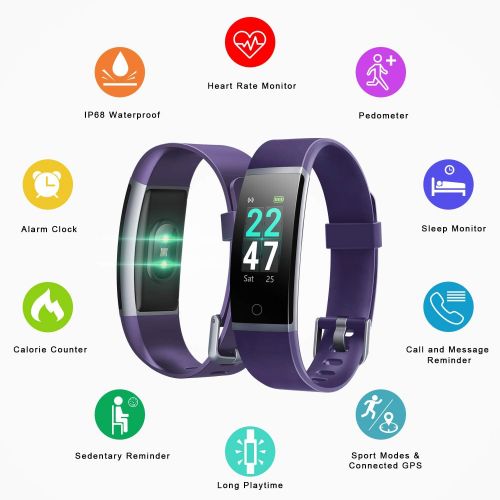  [아마존핫딜][아마존 핫딜] LETSCOM Fitness Tracker with Heart Rate Monitor, Color Screen Activity Tracker Watch, IP68 Waterproof Pedometer Sleep Monitor Step Counter Calorie Counter for Women Men Kids