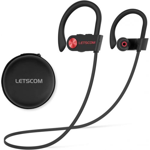  [아마존 핫딜] Bluetooth Headphones, LETSCOM Wireless Earbuds IPX7 Waterproof Noise Cancelling Headsets, Richer Bass & HiFi Stereo Sports Earphones 8 Hours Playtime Running Headphones with Travel