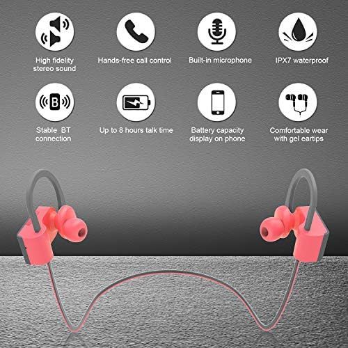  [아마존베스트]LETSCOM Bluetooth Headphones IPX7 Waterproof, Wireless Sport Earphones Bluetooth 4.1, HiFi Bass Stereo Sweatproof Earbuds w/Mic, Noise Cancelling Headset for Workout, Running, Gym,