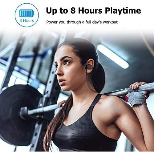  [아마존베스트]LETSCOM Bluetooth Headphones IPX7 Waterproof, Wireless Sport Earphones Bluetooth 4.1, HiFi Bass Stereo Sweatproof Earbuds w/Mic, Noise Cancelling Headset for Workout, Running, Gym,