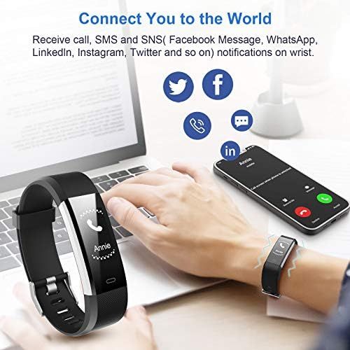  [아마존베스트]LETSCOM Fitness Tracker HR, Activity Tracker Watch with Heart Rate Monitor, Waterproof Smart Fitness Band with Step Counter, Calorie Counter, Pedometer Watch for Kids Women and Men