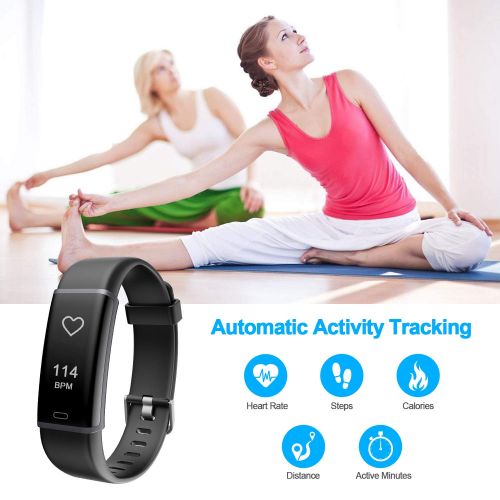  LETSCOM Fitness Tracker, Heart Rate Monitor Bluetooth Activity Tracker Watch with Sleep Monitor, Step Counter, Calorie Counter, Waterproof Pedometer Watch for Kids Women and Men