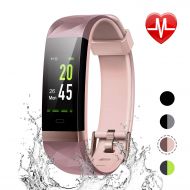 LETSCOM Fitness Tracker Color Screen, IP68 Waterproof Activity Tracker with Heart Rate Monitor, Sleep Monitor, Step Counter, Calorie Counter, Smart Pedometer Watch for Men Women Ki
