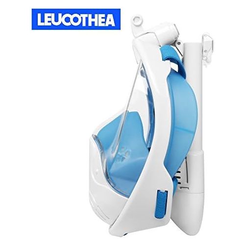  LEUCOTHEA Schnorchelmaske Tauchmasken Vollgesichtsmaske Faltbare 180 ° -Panorama-Ansicht Leichtes Tauchen Schwimmen mit Abnehmbarer Action-Kamerahalterung Anti-Fog Anti-Leak fuer Er