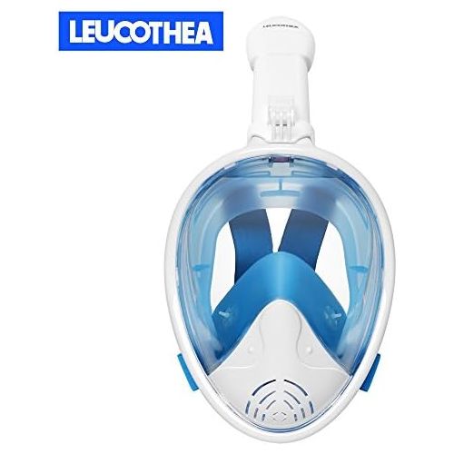  LEUCOTHEA Schnorchelmaske Tauchmasken Vollgesichtsmaske Faltbare 180 ° -Panorama-Ansicht Leichtes Tauchen Schwimmen mit Abnehmbarer Action-Kamerahalterung Anti-Fog Anti-Leak fuer Er