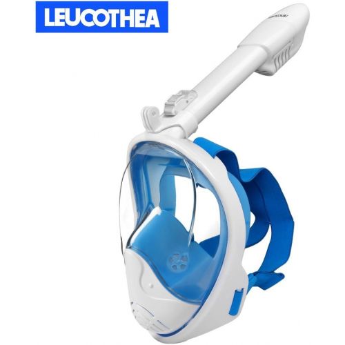  LEUCOTHEA Schnorchelmaske Tauchmasken Vollgesichtsmaske Faltbare 180 ° -Panorama-Ansicht Leichtes Tauchen Schwimmen mit Abnehmbarer Action-Kamerahalterung Anti-Fog Anti-Leak fuer Er