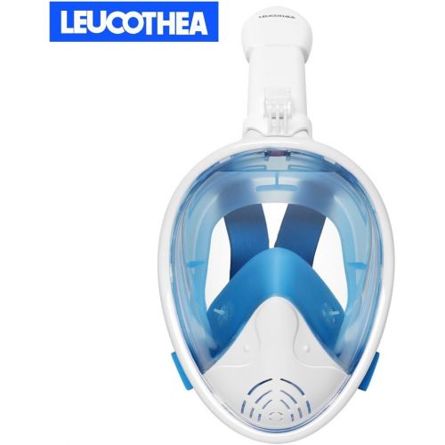  LEUCOTHEA Schnorchelmaske Tauchmasken Vollgesichtsmaske Faltbare 180 ° -Panorama-Ansicht Leichtes Tauchen Schwimmen mit Abnehmbarer Action-Kamerahalterung Anti-Fog Anti-Leak fuer Er