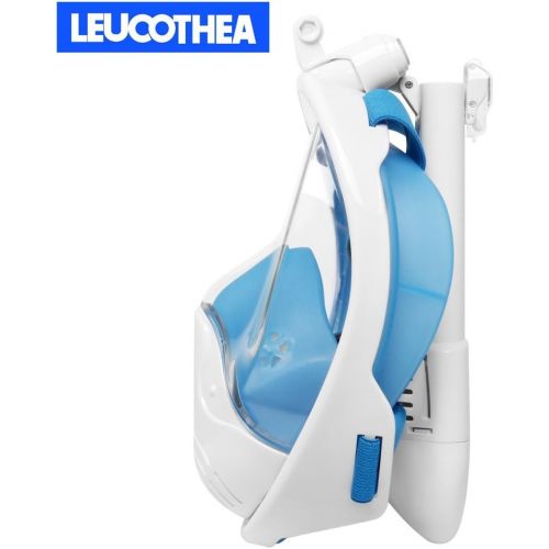  LEUCOTHEA Schnorchelmaske Tauchmasken Vollgesichtsmaske Faltbare 180 ° -Panorama-Ansicht Leichtes Tauchen Schwimmen mit Abnehmbarer Action-Kamerahalterung Anti-Fog Anti-Leak fuer Er