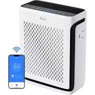 LEVOIT Air Purifiers for Home Large Room Bedroom Up to 1110 Ft² with Air Quality and Light Sensors, Smart WiFi, Washable Filters, HEPA Sleep Mode for Pets, Allergies, Dust, Pollon, Vital 100S-P, White