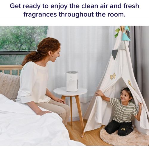  LEVOIT Air Purifier for Home Bedroom, Dual H13 HEPA Filter Remove 99.97% Dust Mold Pollen Pet Dander, Desktop Air Cleaners for Smoke and Odor with Aromatherapy, 100% Ozone Free, 24