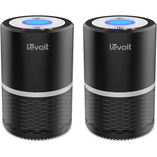  LEVOIT Air Purifier, 2-Yr Warranty, LV-H132, Black, 2PACK & Air Purifier for Home Large Room with H13 True HEPA Filter, Air Cleaner for Allergies and Pets, Smokers, Mold, Pollen, L