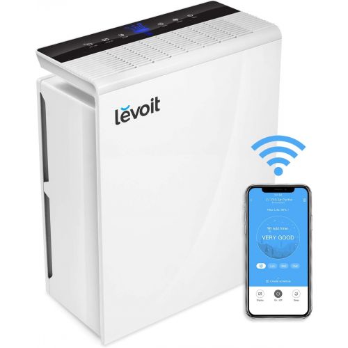  LEVOIT Smart Wifi Air Purifier for Home, Extra-Large Room with H13 True HEPA Filter & Air Purifier LV-PUR131 Replacement Filter, True HEPA & Activated Carbon Filters Set, LV-PUR131