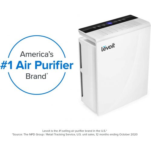  LEVOIT Air Purifier for Home Large Room,Smoke and Odor Eliminator, H13 True HEPA Filter for Bedroom, LV-PUR131, White & Air Purifiers for Home Allergies, H13 True HEPA Air Purifier