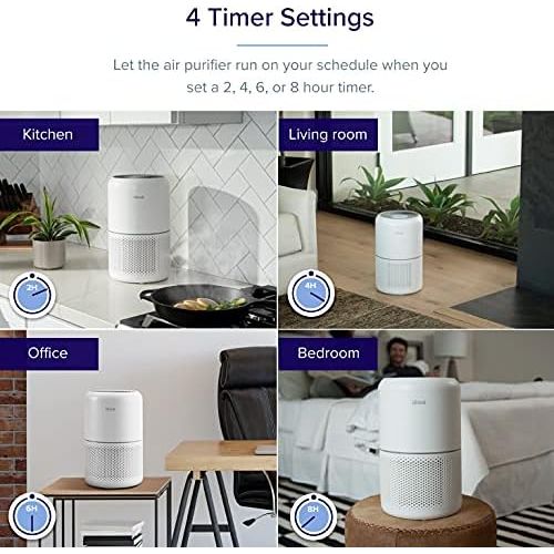  [아마존베스트]LEVOIT Air Purifier for Home Allergies and Pets Hair Smokers in Bedroom, True HEPA Filter, 24db Filtration System Cleaner Odor Eliminators, Remove 99.97% Smoke Dust Mold Pollen for