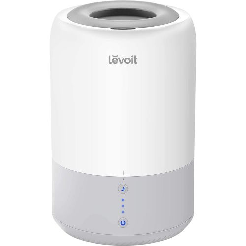  [아마존베스트]LEVOIT Humidifiers for Bedroom, Cool Mist Air Vaporizer for Babies, Ultrasonic Top Fill Essential Oil Diffuser,Smart Sleep Mode,Auto Shut Off, Quiet, 1.8L, Gray