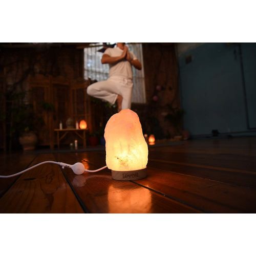  LEVOIT Levoit Large Salt Lamp, Pink Crystal Hand Carved Himalayan Sea Salt Lamps with Premium Rubberwood Base, Dimmable Touch Switch, Luxury Gift Box(ETL Certified, 2 Extra Original Bulbs