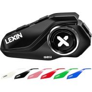 LEXIN G2P Motorcycle Helmet Bluetooth Headset, Group Intercom Communication Systems, FM Radio/ 6 Shells/Universal Pairing/Private Talk/Noise Cancellation, Fit for Snowmobile/ATV, 1 Pack