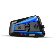 LEXIN 1pcs B4FM 10 Riders Motorcycle Bluetooth Headset with Music Sharing, Helmet Bluetooth Intercom with Noise Cancellation/FM Radio, Universal Communication Systems for ATV/Dirt Bike