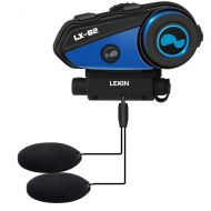 LEXIN LX-B2 Helmet Communication System, Waterproof Bluetooth Headset, 10M Full-Dulpex Universial Motorcycle Intercom with Hi-fi Speakers