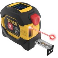 [아마존베스트]LEXIVON 2 in 1 Digital Laser Tape Measure | 130ft/40m Laser Distance Meter Display On Backlit LCD Screen with 16ft/5m AutoLock Measuring Tape | Ft/Inch/Fractions/M/mm(LX-201)