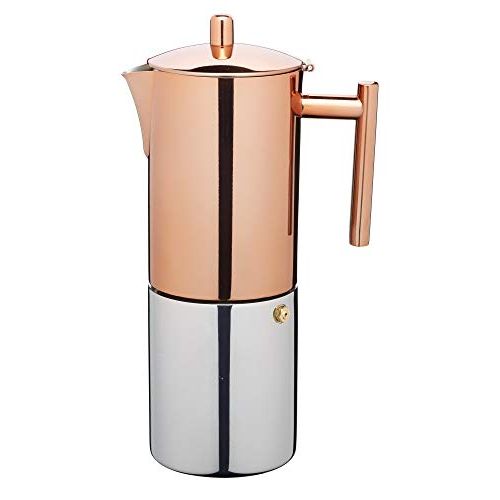  Lexpress Stainless Steel Copper Effect Espresso Coffee Maker 600ml Gift Boxed