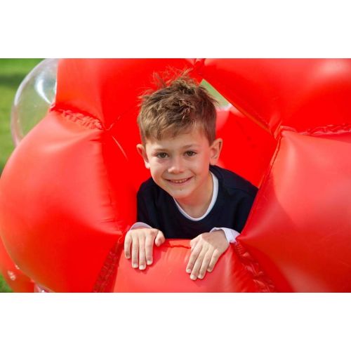  [아마존베스트]LEXiBOOK PA100 Giant Inflatable Ball, 51, 1 Entry and 1 Exit for Greater Security, Transparent Windows to Improve Visibility, Heavy-Duty, Safe Plastic for Safer Play, Red