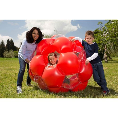  [아마존베스트]LEXiBOOK PA100 Giant Inflatable Ball, 51, 1 Entry and 1 Exit for Greater Security, Transparent Windows to Improve Visibility, Heavy-Duty, Safe Plastic for Safer Play, Red